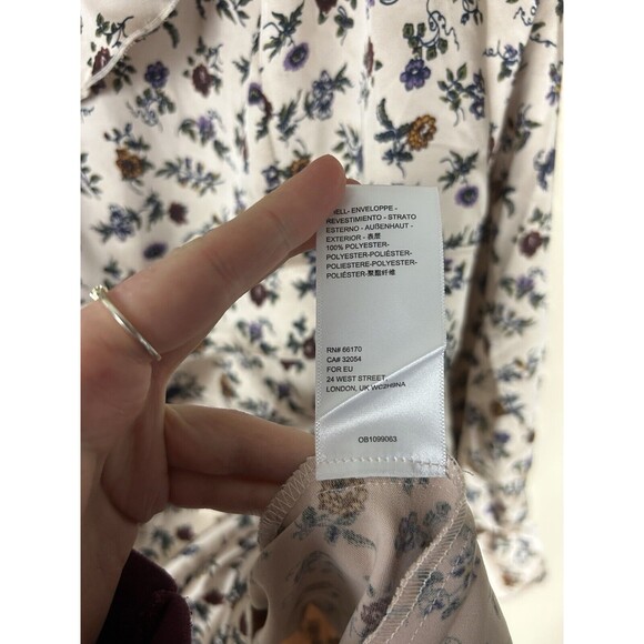 Laura Ashley X Urban Outfitters XL Satin Dress Ruffle Floral Prairie Victorian - Picture 6 of 7